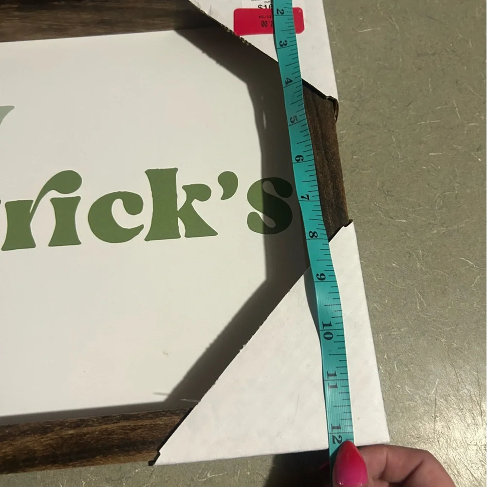 Twelve Timbers Happy St. Patrick's Day Framed Wooden Sign 12”x18”